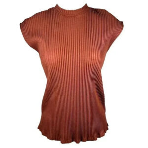 Eileen Fisher Dolman Sleeve Terracota Ribbed Top‎ Medium